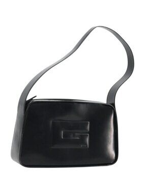 Authentic GUCCI Shoulder Bag Patent leather Black Silver